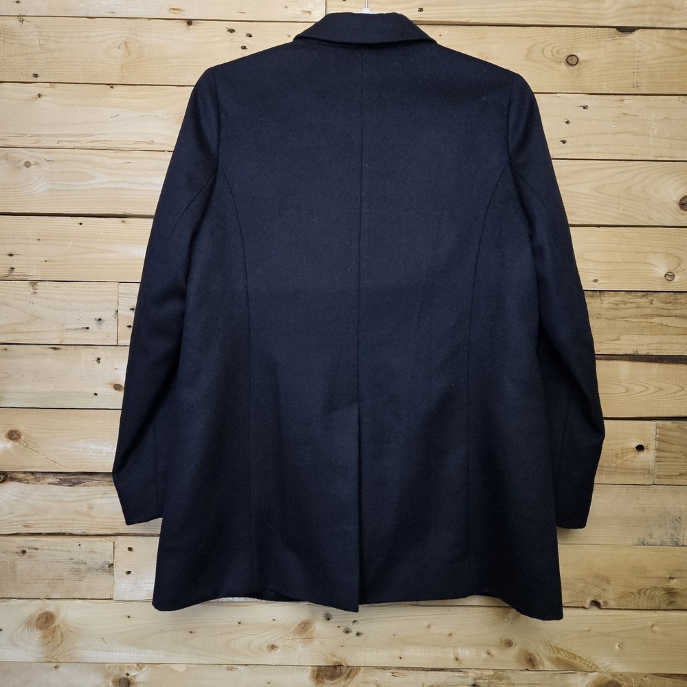 Talbots Jacket Blazer 8 Women's Navy Blue Wool Blend 2 Button - Picture 2 of 8
